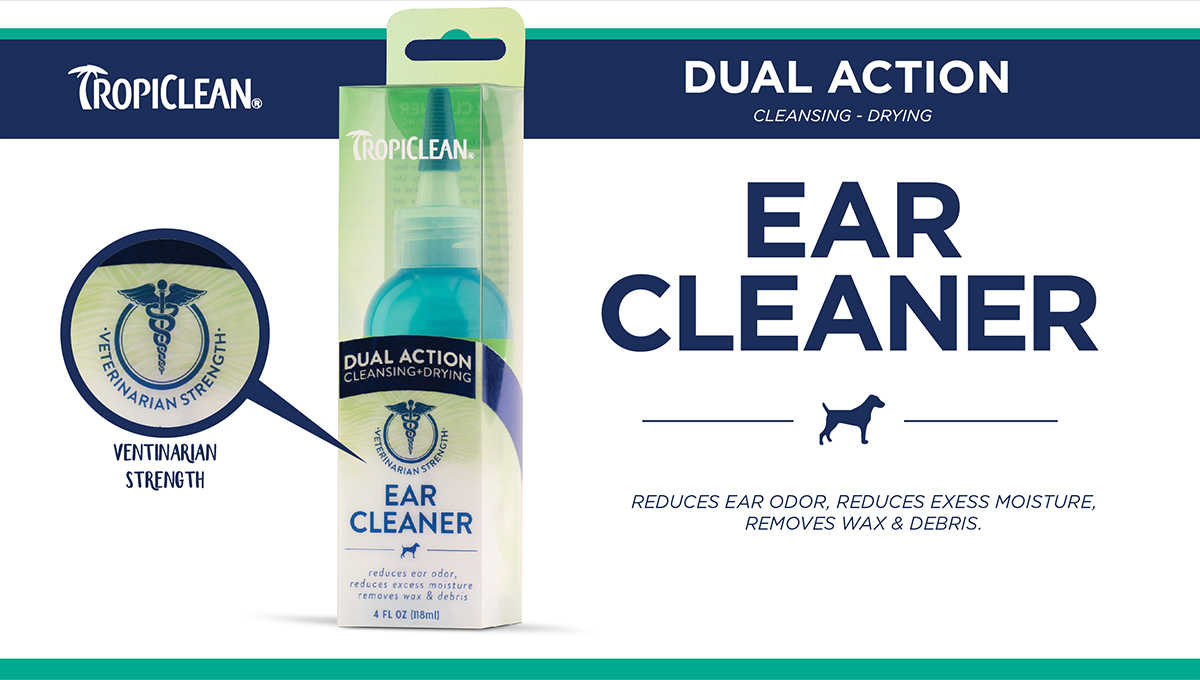 Tropiclean Ear Cleaner Dual Action - Καθαριστικό Αυτιών 118ml -Προμήθειες Για Κατοικίδια Κατάστημα πωλήσεων Tropiclean%20Ear%20Cleaner%20Web%20Advert