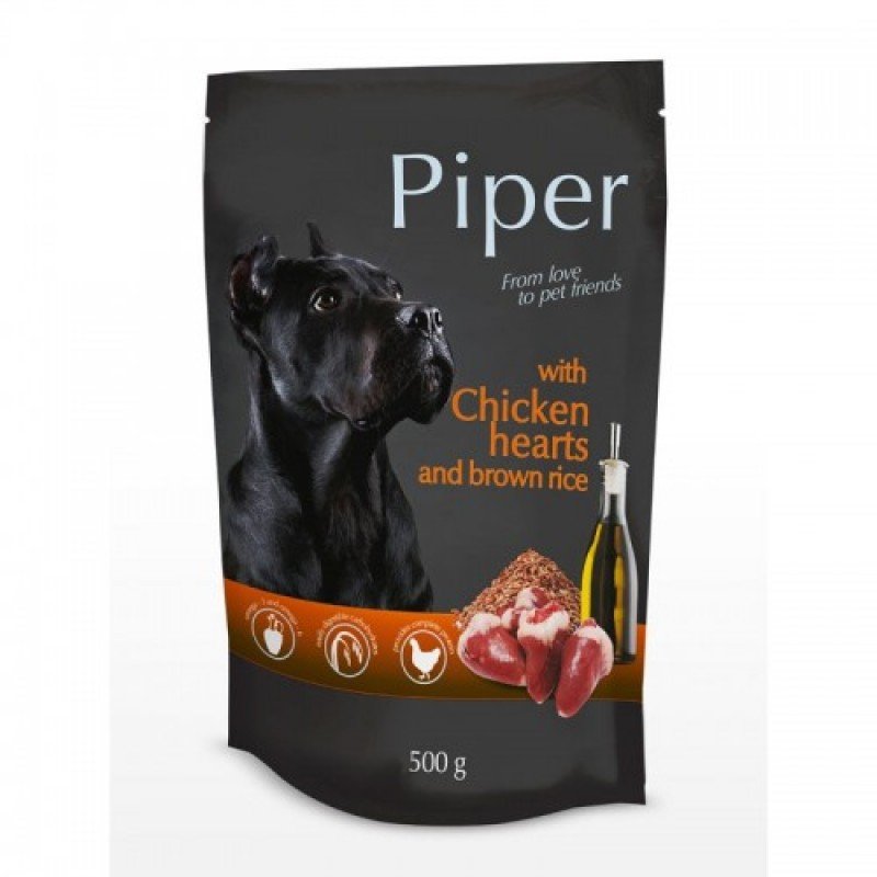 Pouch Σκύλου Piper Καρδιά Κοτόπουλου & Καστανό Ρύζι 500gr ΣΚΥΛΟΙ Pouch Σκύλου Piper Καρδιά Κοτόπουλου & Καστανό Ρύζι 500gr ΣΚΥΛΟΙ