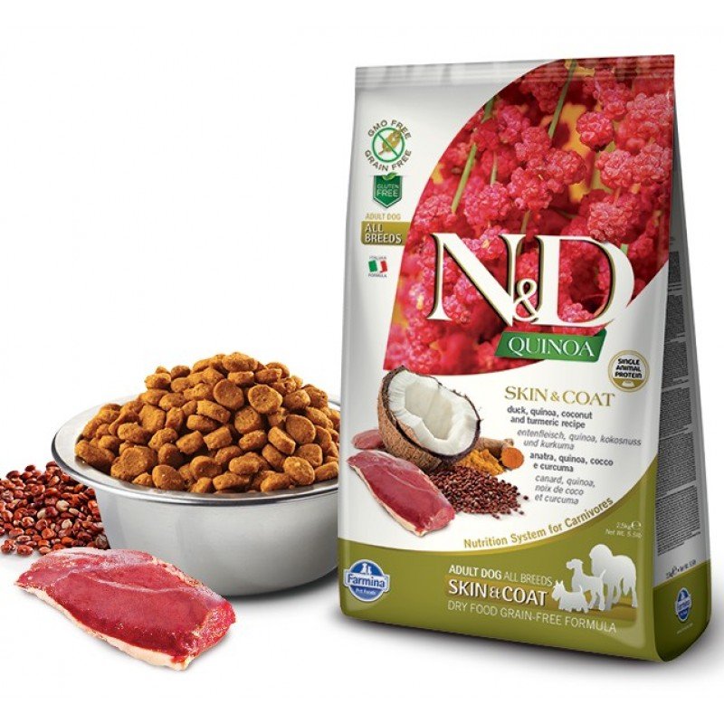 N & D QUINOA SKIN & COAT DUCK 800gr ΞΗΡΑ ΤΡΟΦΗ ΣΚΥΛΟΥ N & D QUINOA SKIN & COAT DUCK 800gr ΞΗΡΑ ΤΡΟΦΗ ΣΚΥΛΟΥ