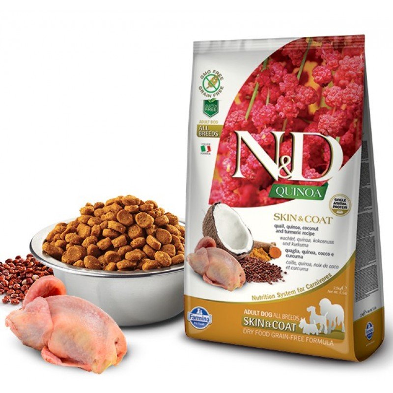 N & D QUINOA SKIN & COAT QUAIL 2.5kg ΞΗΡΑ ΤΡΟΦΗ ΣΚΥΛΟΥ N & D QUINOA SKIN & COAT QUAIL 2.5kg ΞΗΡΑ ΤΡΟΦΗ ΣΚΥΛΟΥ