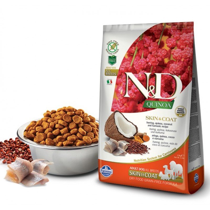 N & D QUINOA SKIN & COAT HERRING 800gr ΞΗΡΑ ΤΡΟΦΗ ΣΚΥΛΟΥ N & D QUINOA SKIN & COAT HERRING 800gr ΞΗΡΑ ΤΡΟΦΗ ΣΚΥΛΟΥ