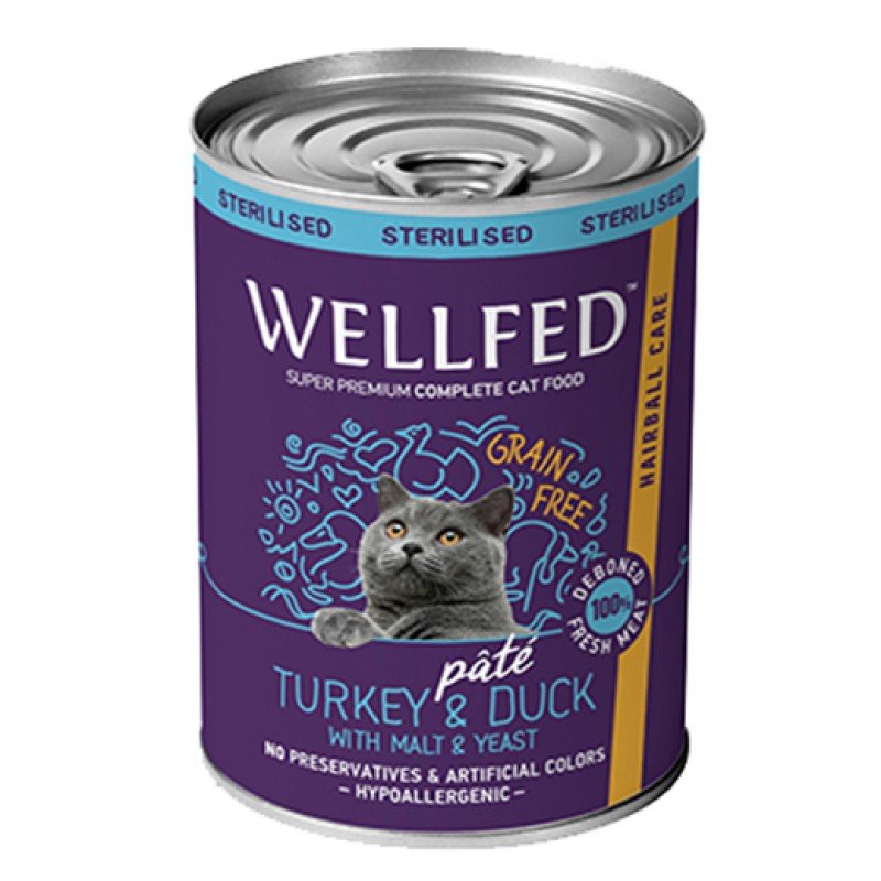 WELLFED CAT ΓΙΑ ΣΤΕΙΡΩΜΕΝΕΣ ΓΑΛΟΠΟΥΛΑ ΚΑΙ ΠΑΠΙΑ HAIRBALL CARE 400gr 6ΤΜΧ ΥΓΡΗ ΤΡΟΦΗ - ΚΟΝΣΕΡΒΕΣ ΓΑΤΑΣ WELLFED CAT ΓΙΑ ΣΤΕΙΡΩΜΕΝΕΣ ΓΑΛΟΠΟΥΛΑ ΚΑΙ ΠΑΠΙΑ HAIRBALL CARE 400gr 6ΤΜΧ ΥΓΡΗ ΤΡΟΦΗ - ΚΟΝΣΕΡΒΕΣ ΓΑΤΑΣ