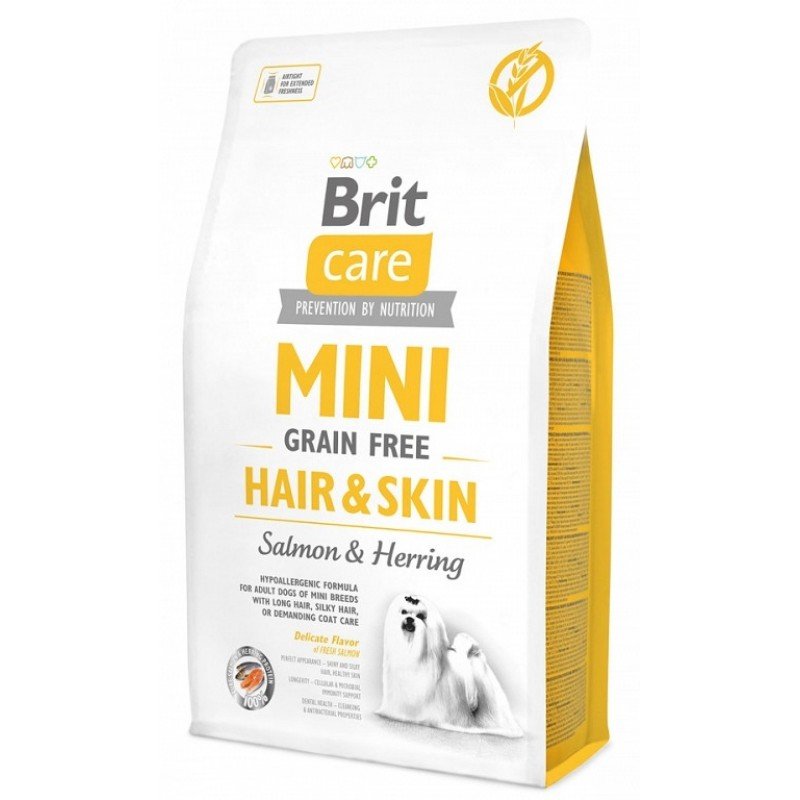 Brit Care Grain Free Mini Hair and Skin με Σολωμό 7kg ΞΗΡΑ ΤΡΟΦΗ ΣΚΥΛΟΥ