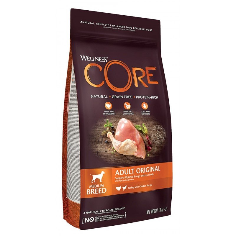 Wellness Core Adult Original Turkey & Chicken 1,8kg ΞΗΡΑ ΤΡΟΦΗ ΣΚΥΛΟΥ Wellness Core Adult Original Turkey & Chicken 1,8kg ΞΗΡΑ ΤΡΟΦΗ ΣΚΥΛΟΥ