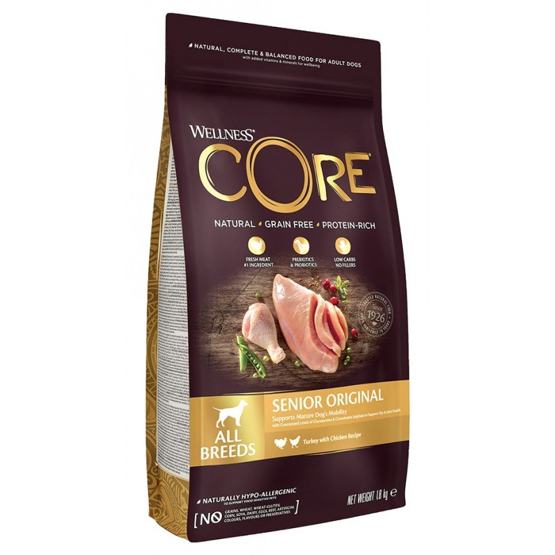 Wellness Core Senior Γαλοπούλα & Κοτόπουλο 1,8kg ΞΗΡΑ ΤΡΟΦΗ ΣΚΥΛΟΥ Wellness Core Senior Γαλοπούλα & Κοτόπουλο 1,8kg ΞΗΡΑ ΤΡΟΦΗ ΣΚΥΛΟΥ