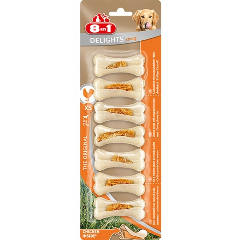 ΚΟΚΚΑΛΟ 8 in1 DELIGHTS BONE STRONG ΚΟΤΟΠΟΥΛΟ XSmall 7pcs ΛΙΧΟΥΔΙΕΣ & ΚΟΚΑΛΑ ΚΟΚΚΑΛΟ 8 in1 DELIGHTS BONE STRONG ΚΟΤΟΠΟΥΛΟ XSmall 7pcs ΛΙΧΟΥΔΙΕΣ & ΚΟΚΑΛΑ