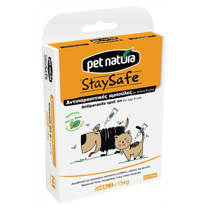 PET NATURA ΦΥΤΙΚΕΣ ΑΝΤΙΠΑΡΑΣΙΤΙΚΕΣ ΑΜΠΟΥΛΕΣ ΣΚΥΛΟΥ ΓΑΤΑΣ SMALL 3ΤΜΧ ΑΝΤΙΠΑΡΑΣΙΤΙΚΑ ΣΚΥΛΟΥ PET NATURA ΦΥΤΙΚΕΣ ΑΝΤΙΠΑΡΑΣΙΤΙΚΕΣ ΑΜΠΟΥΛΕΣ ΣΚΥΛΟΥ ΓΑΤΑΣ SMALL 3ΤΜΧ ΑΝΤΙΠΑΡΑΣΙΤΙΚΑ ΣΚΥΛΟΥ