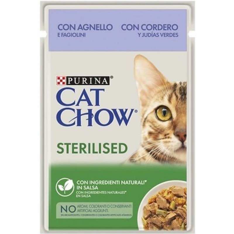 Cat Chow Sterilised Σε Ζελέ 85gr Αρνί & Πράσινα Φασολάκια σε Σάλτσα ΓΑΤΕΣ Cat Chow Sterilised Σε Ζελέ 85gr Αρνί & Πράσινα Φασολάκια σε Σάλτσα ΓΑΤΕΣ