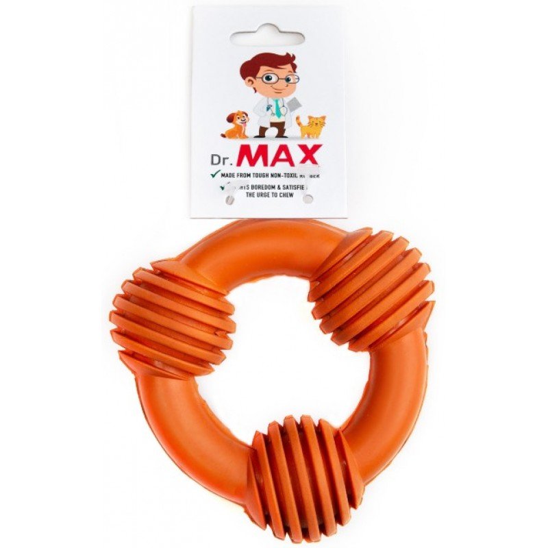Παιχνίδι Σκύλου Dr. Max Round Bolt Orange 10cm 1 +1 ΔΩΡΟ ΠΑΙΧΝΙΔΙΑ