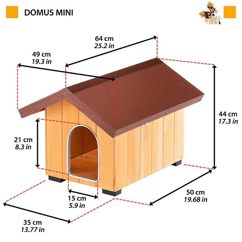 Σπιτάκι Σκύλου Domus Mini 49 x 64 X h 44 cm της Ferplast ΣΚΥΛΟΙ