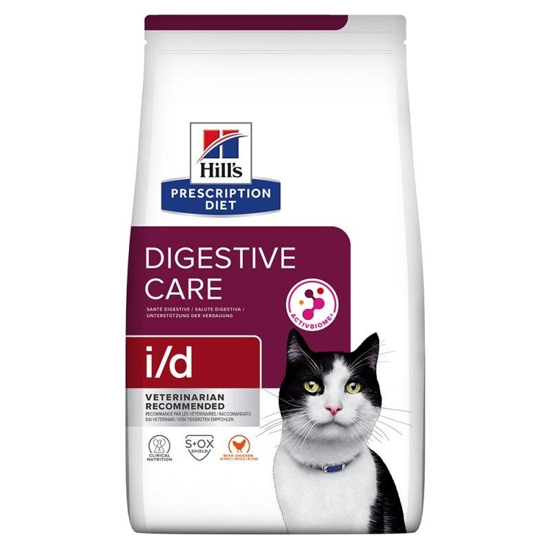 Hill's Prescription Diet i/d Digestive Care Για Γάτες Με Κοτόπουλο 1.5kg ( 1,2kg +300gr Δώρο ) ΓΑΤΕΣ