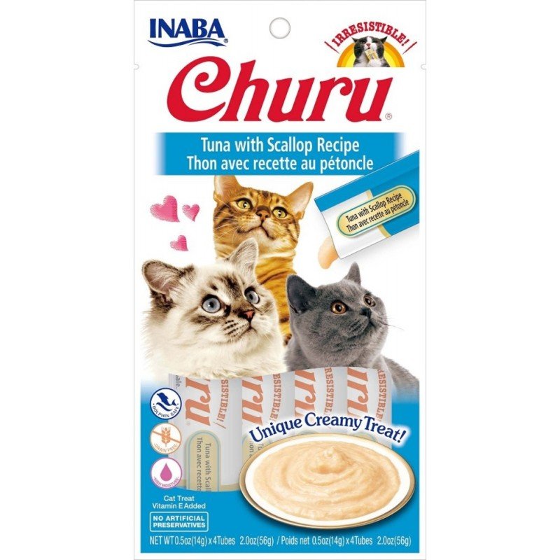 Λιχουδιά Churu Cat Tuna with Scallop 4 x 14gr ΛΙΧΟΥΔΙΕΣ ΓΑΤΑΣ Λιχουδιά Churu Cat Tuna with Scallop 4 x 14gr ΛΙΧΟΥΔΙΕΣ ΓΑΤΑΣ