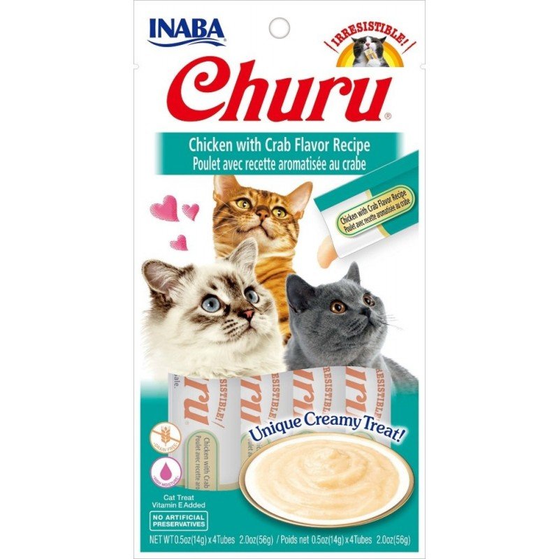 Λιχουδιά Churu Cat Chicken with Crab 4 x 14gr ΛΙΧΟΥΔΙΕΣ ΓΑΤΑΣ Λιχουδιά Churu Cat Chicken with Crab 4 x 14gr ΛΙΧΟΥΔΙΕΣ ΓΑΤΑΣ