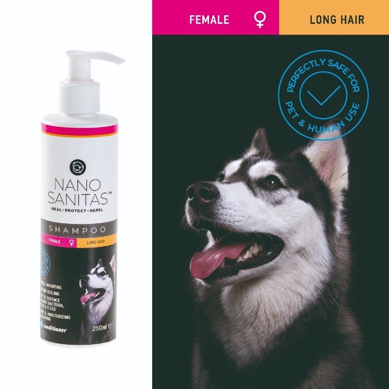 Nano Sanitas Σαμπουάν για Θηλυκούς Μακρύτριχους Σκύλους 250ml ΒΟΥΡΤΣΕΣ- ΠΕΡΙΠΟΙΗΣΗ - ΣΑΜΠΟΥΑΝ