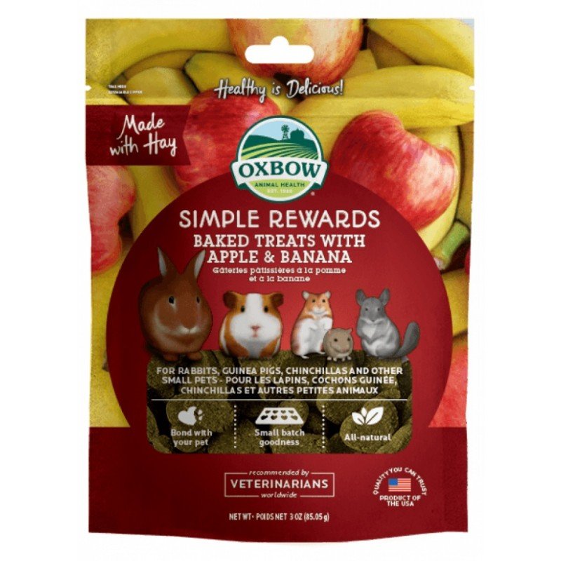 Λιχουδιές Τρωκτικών Oxbow Simple Rewards Baked με μήλο και μπανάνα 56gr ΜΙΚΡΑ ΖΩΑ - ΚΟΥΝΕΛΙΑ Λιχουδιές Τρωκτικών Oxbow Simple Rewards Baked με μήλο και μπανάνα 56gr ΜΙΚΡΑ ΖΩΑ - ΚΟΥΝΕΛΙΑ