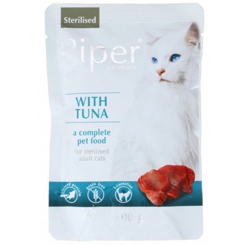 Piper Cat Adult Sterilised Tuna (τόνος) Pouch 100gr ΓΑΤΕΣ Piper Cat Adult Sterilised Tuna (τόνος) Pouch 100gr ΓΑΤΕΣ