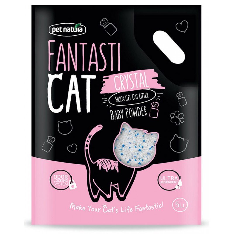 Κρυσταλλική άμμος Pet Natura Fantastic Cat 2kg ( 5lt) Baby Powder ΓΑΤΕΣ Κρυσταλλική άμμος Pet Natura Fantastic Cat 2kg ( 5lt) Baby Powder ΓΑΤΕΣ