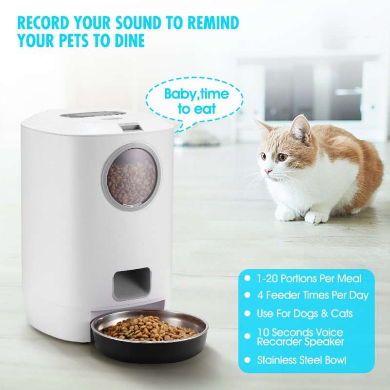 Αυτόματη Ηλεκτρονική Ταΐστρα Pet Feeder 4,5L ΜΠΟΛΑΚΙΑ-ΤΑΙΣΤΡΕΣ Αυτόματη Ηλεκτρονική Ταΐστρα Pet Feeder 4,5L ΜΠΟΛΑΚΙΑ-ΤΑΙΣΤΡΕΣ
