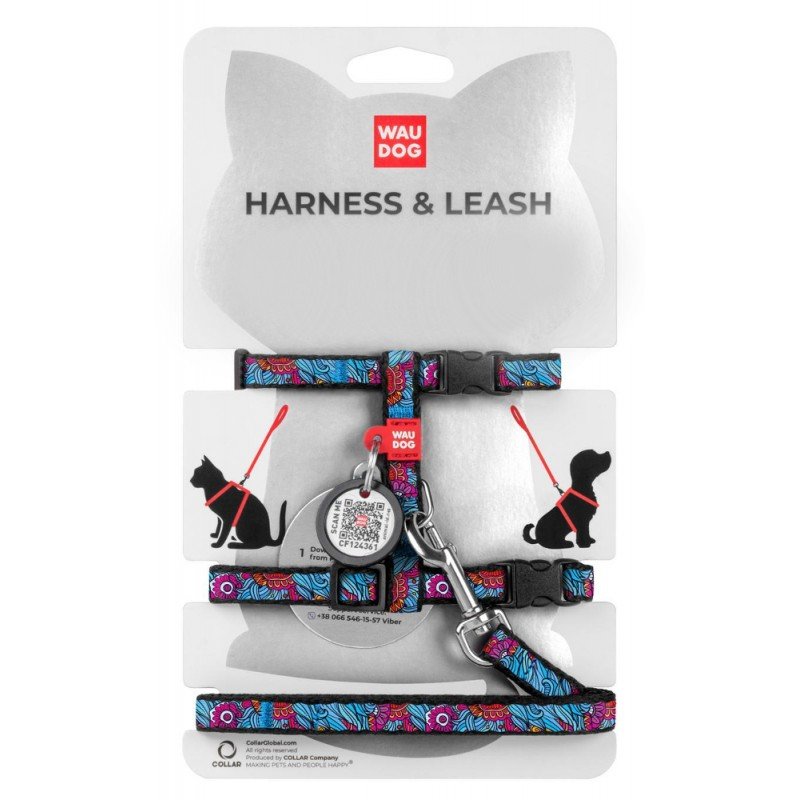 Waudog Cat Summer Οδηγός και Επιστήθιο 1x25-40cm με SmartID ΓΑΤΕΣ Waudog Cat Summer Οδηγός και Επιστήθιο 1x25-40cm με SmartID ΓΑΤΕΣ
