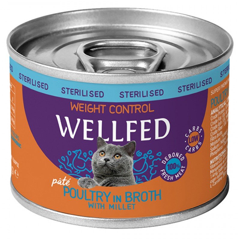 WELLFED WEIGHT CONTROL POULTRY WITH MILLET 200GR 4ΤΜΧ ( 2 + 2 ΔΩΡΟ ) ΥΓΡΗ ΤΡΟΦΗ - ΚΟΝΣΕΡΒΕΣ ΓΑΤΑΣ WELLFED WEIGHT CONTROL POULTRY WITH MILLET 200GR 4ΤΜΧ ( 2 + 2 ΔΩΡΟ ) ΥΓΡΗ ΤΡΟΦΗ - ΚΟΝΣΕΡΒΕΣ ΓΑΤΑΣ