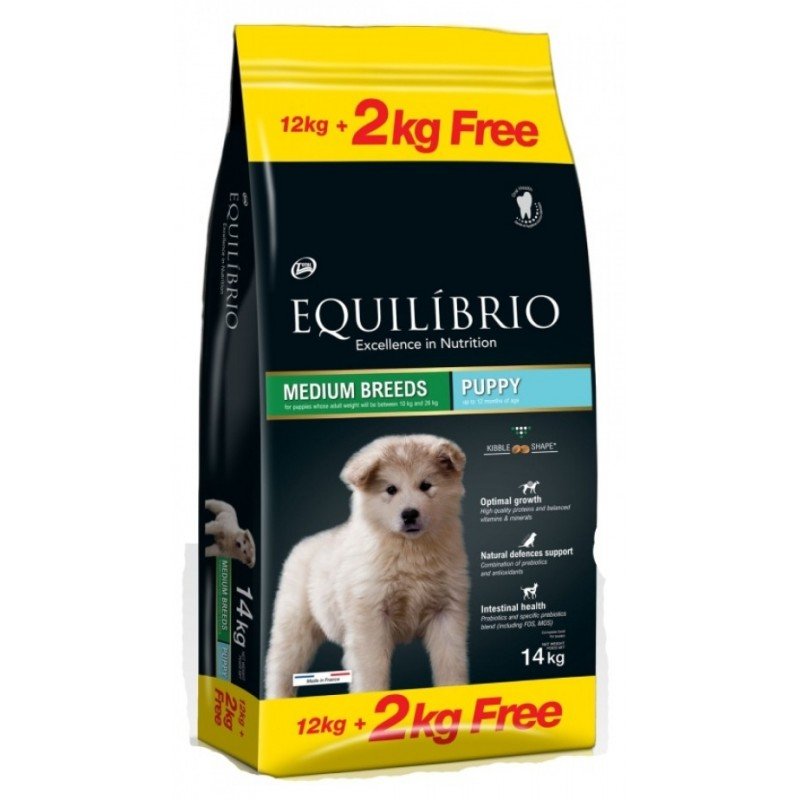 EQUILIBRIO PUPPY MEDIUM BREEDS 12KG +2KG ΔΩΡΟ ΞΗΡΑ ΤΡΟΦΗ ΣΚΥΛΟΥ EQUILIBRIO PUPPY MEDIUM BREEDS 12KG +2KG ΔΩΡΟ ΞΗΡΑ ΤΡΟΦΗ ΣΚΥΛΟΥ