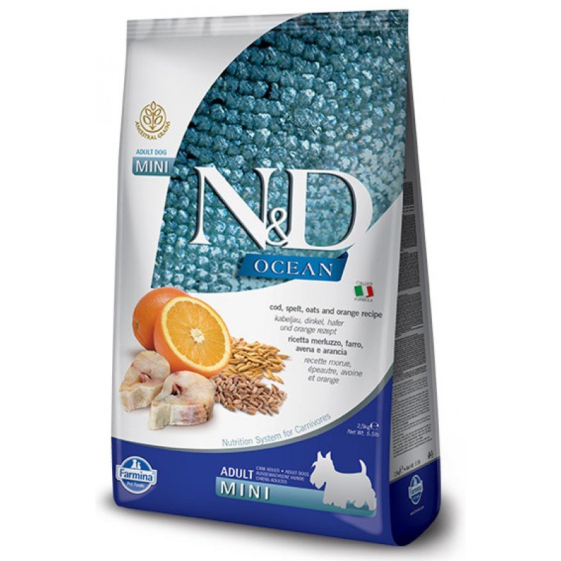 N&D OCEAN LOW GRAIN ΨΑΡΙ & ΠΟΡΤΟΚΑΛΙ ADULT MINI 2.5KG ΞΗΡΑ ΤΡΟΦΗ ΣΚΥΛΟΥ N&D OCEAN LOW GRAIN ΨΑΡΙ & ΠΟΡΤΟΚΑΛΙ ADULT MINI 2.5KG ΞΗΡΑ ΤΡΟΦΗ ΣΚΥΛΟΥ