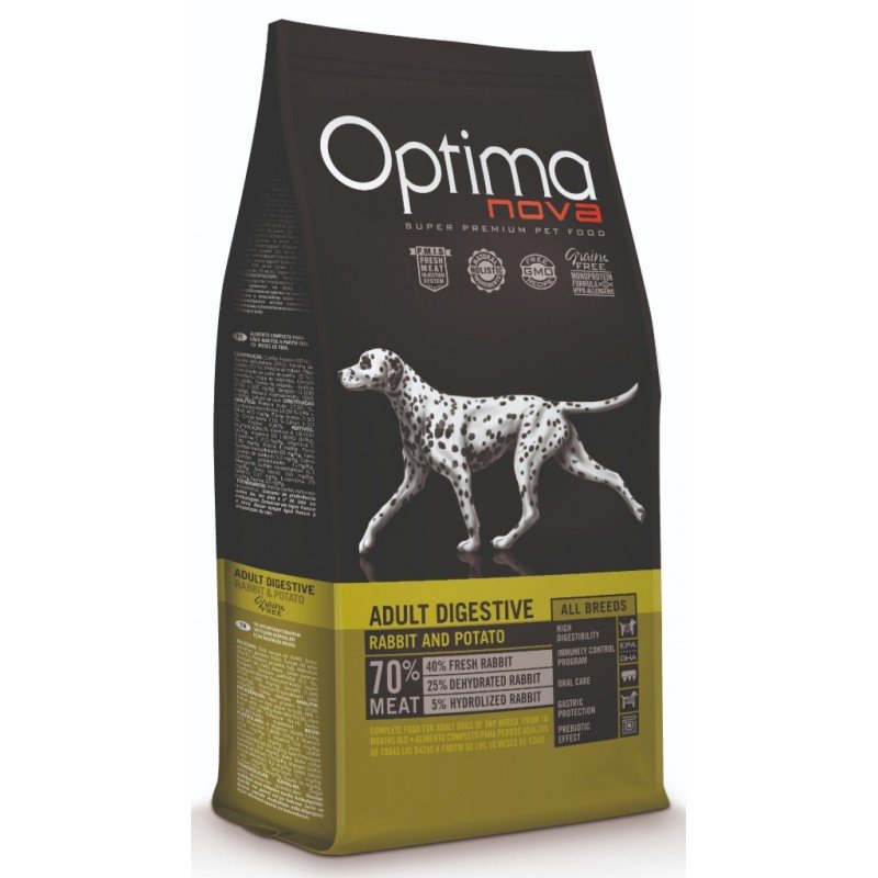 Optimanova Grain Free Adult Digestive Rabbit & Potato 2kg ΞΗΡΑ ΤΡΟΦΗ ΣΚΥΛΟΥ Optimanova Grain Free Adult Digestive Rabbit & Potato 2kg ΞΗΡΑ ΤΡΟΦΗ ΣΚΥΛΟΥ