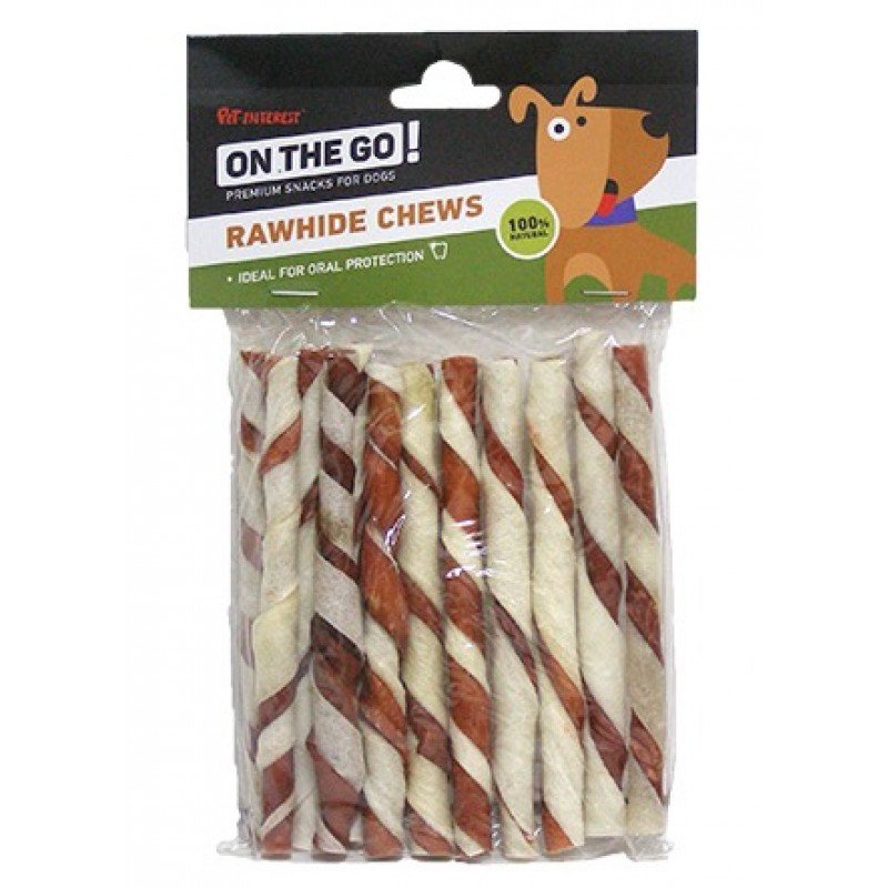 PET INTEREST COLOURED RAWHIDE TWISTED STICKS 12,5cmx10mm (12pcs) PET INTEREST COLOURED RAWHIDE TWISTED STICKS 12,5cmx10mm (12pcs)