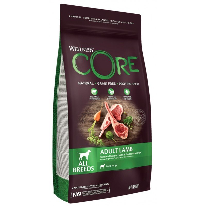 Wellness Core Adult Lamb 10kg + 2Kg Δώρο ΞΗΡΑ ΤΡΟΦΗ ΣΚΥΛΟΥ