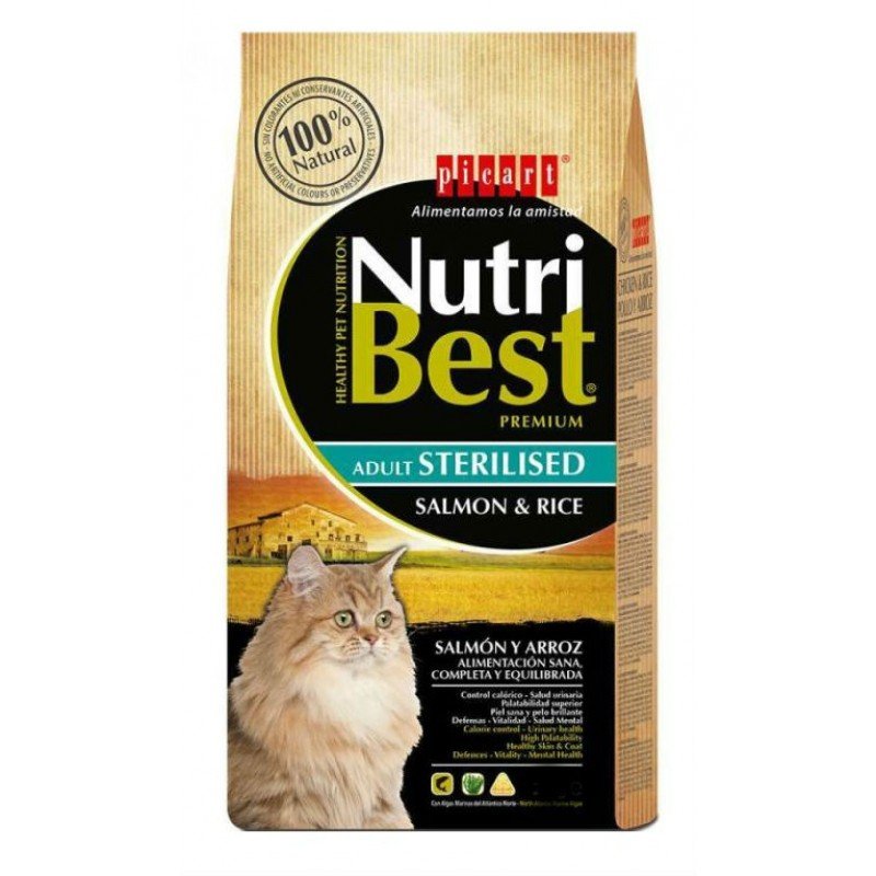 NUTRIBEST PICART CAT STERILISED SALMON & RICE 8kg ΓΑΤΕΣ