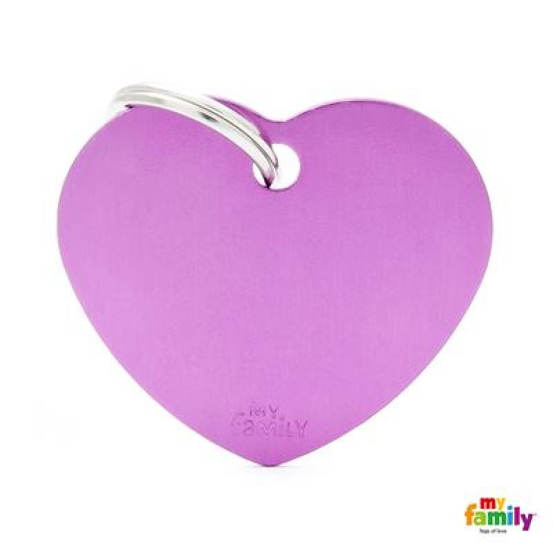 MY FAMILY BASIC PURPLE HEART LARGE TAG 4X2CM ΤΑΥΤΟΤΗΤΕΣ MY FAMILY BASIC PURPLE HEART LARGE TAG 4X2CM ΤΑΥΤΟΤΗΤΕΣ