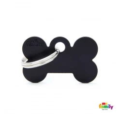 Ταυτότητα Σκύλου My Family Basic Black Bone Small Tag 3x2cm Ταυτότητα Σκύλου My Family Basic Black Bone Small Tag 3x2cm