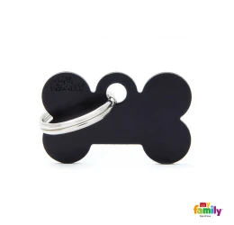 Ταυτότητα Σκύλου My Family Basic Black Bone Small Tag 3x2cm Ταυτότητα Σκύλου My Family Basic Black Bone Small Tag 3x2cm