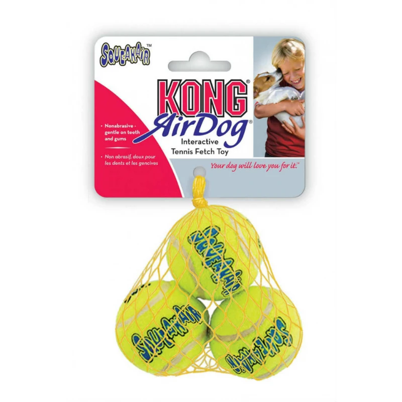 KONG AIR DOG TENNIS BALL WITH SQUEAKER XSMALL 3τμχ ΠΑΙΧΝΙΔΙΑ