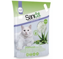 Κρυσταλλική Άμμος Γάτας Sanicat Diamonds Aloe Vera 15lt (7,1kg)