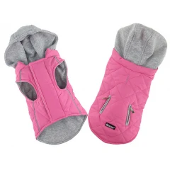 Μπουφανάκι Σκύλου Sportive με Κουκούλα της Pet Interest Ροζ Large 37cm