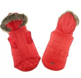 Μπουφανάκι Σκύλου Αδιάβροχο με Επένδυση της Pet Interest Κόκκινο XSmall 20cm