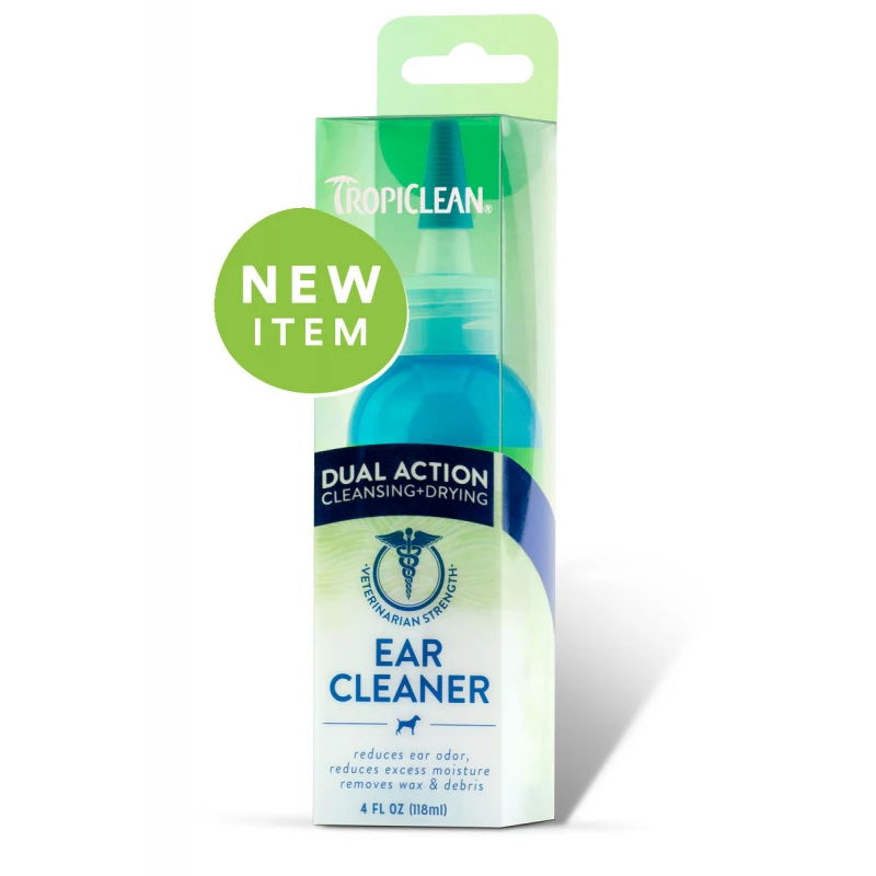 TROPICLEAN EAR CLEANER  DUAL ACTION - ΚΑΘΑΡΙΣΤΙΚΟ ΑΥΤΙΩΝ 118ml ΣΚΥΛΟΙ