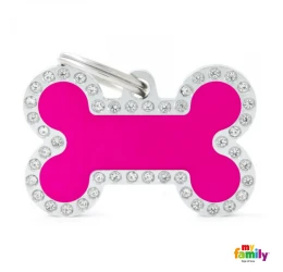 Ταυτότητα Σκύλου My Family Fuchsia Big Bone 4x2cm Ταυτότητα Σκύλου My Family Fuchsia Big Bone 4x2cm