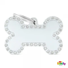 Ταυτότητα Σκύλου My Family Silver Big Bone 4x2cm Ταυτότητα Σκύλου My Family Silver Big Bone 4x2cm