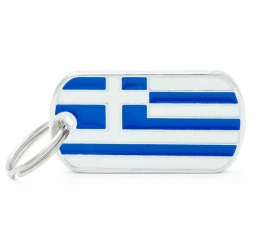 Ταυτότητα Σκύλου My Family Greek Flag - Ελληνική Σημαία  Ταυτότητα Σκύλου My Family Greek Flag - Ελληνική Σημαία