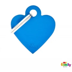 Ταυτότητα Σκύλου My Family Basic Blue Heart Tag Small 3x2cm