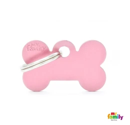 Ταυτότητα Σκύλου My Family Basic Pink Bone Tag Small 3x2cm Ταυτότητα Σκύλου My Family Basic Pink Bone Tag Small 3x2cm