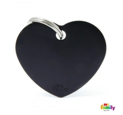 Ταυτότητα Σκύλου My Family Basic Black Heart Large Tag 4x2cm Ταυτότητα Σκύλου My Family Basic Black Heart Large Tag 4x2cm