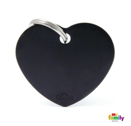 Ταυτότητα Σκύλου My Family Basic Black Heart Large Tag 4x2cm Ταυτότητα Σκύλου My Family Basic Black Heart Large Tag 4x2cm