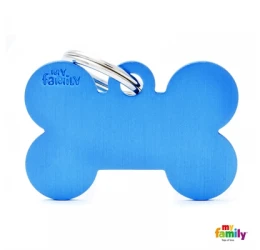 Ταυτότητα Σκύλου My Family Basic Blue Bone Tag Large 4x2cm Ταυτότητα Σκύλου My Family Basic Blue Bone Tag Large 4x2cm