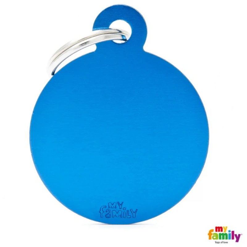 ΤΑΥΤΟΤΗΤΑ ΣΚΥΛΟΥ MY FAMILY BASIC BLUE CIRCLE TAG LARGE 4x3cm ΤΑΥΤΟΤΗΤΕΣ