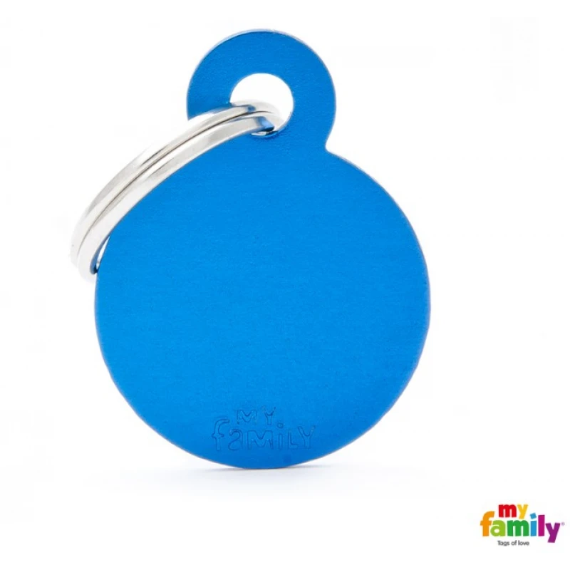 ΤΑΥΤΟΤΗΤΑ ΣΚΥΛΟΥ MY FAMILY BASIC BLUE CIRCLE TAG SMALL 3x2cm ΤΑΥΤΟΤΗΤΕΣ