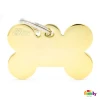 ΤΑΥΤΟΤΗΤΑ ΣΚΥΛΟΥ MY FAMILY BASIC GOLD BRASS BONE TAG XLARGE 4,8x3,15cm ΤΑΥΤΟΤΗΤΕΣ