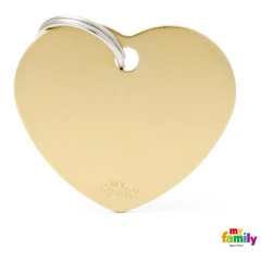 Ταυτότητα Σκύλου My Family Basic Gold Heart Tag Large 4x2cm